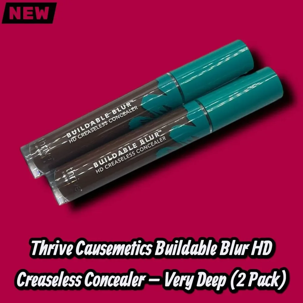 New Thrive Causemetics Buildable BlurHD Creaseless Concealer – Very Deep (2 Pa